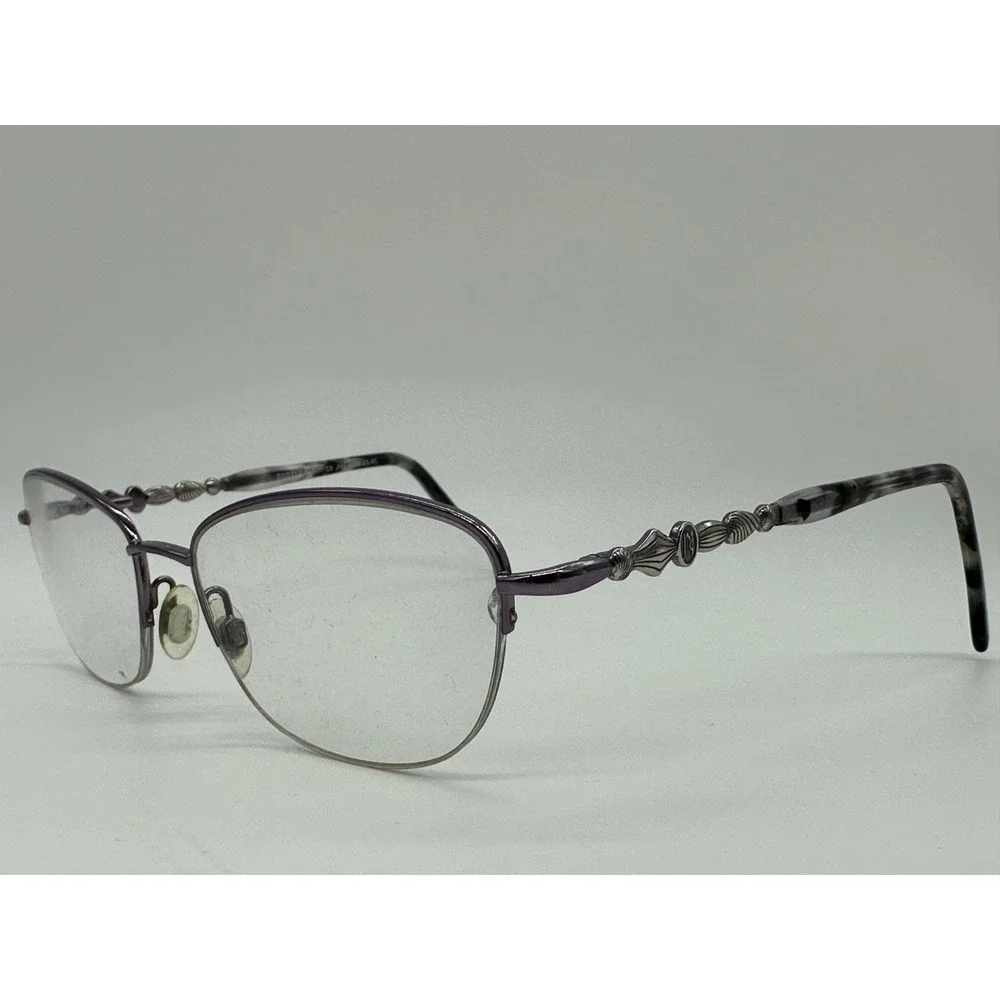 Jessica McClintock Purple Metal Half Rim Eyeglasses 53-17-135 -‎ Frames Only